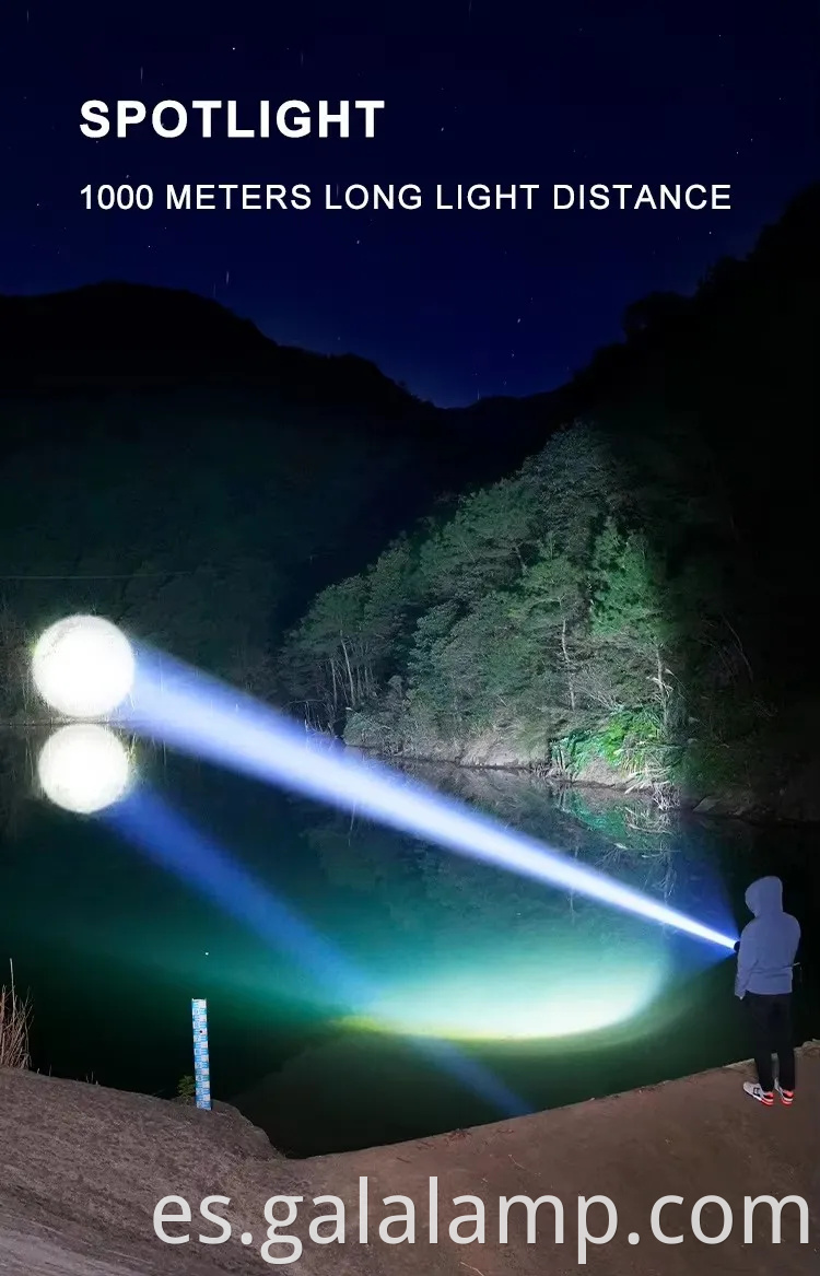 Linterna láser blanca, fuerte iluminación impermeable, carga multifuncional